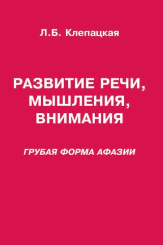 Development of speech, thinking, and attention. Severe aphasia.