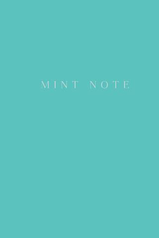 Mint Note. A stylish notebook with mint-colored pages.