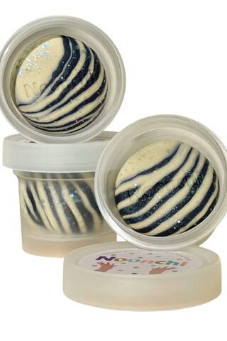 Eco-friendly Noonchi Playdough. Suzy the Zebra Gray.