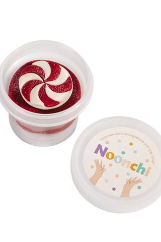 Eco-friendly Noonchi play dough. Hollywood red candy cane.