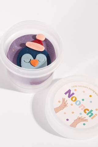 Eco-friendly Noonchi Playdough. Lilac Pingvy