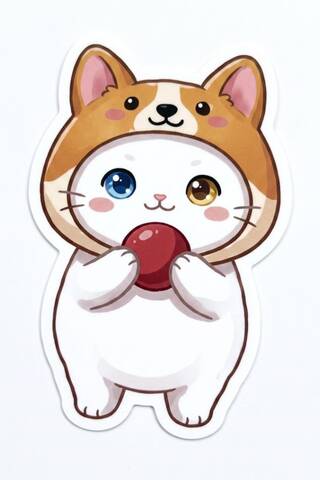 Set of 20 die-cut bookmarks. Cute cats.
