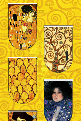 Magnetic bookmarks. Klimt