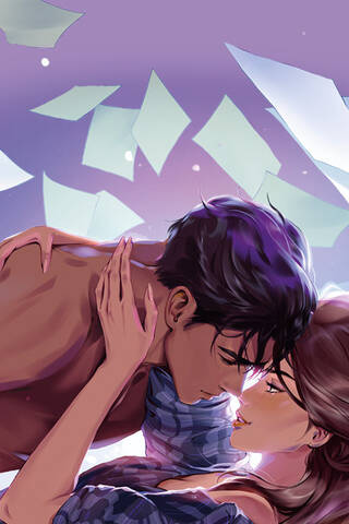 Transparent bookmark "Tanya and Vladyko" from the book "The Witch in Love"