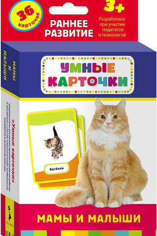 Moms and Babies. Educational Cards