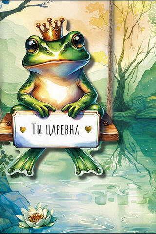 Открытка. Ты царевна. Лягушка