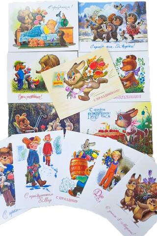A set of 12 postcards. Heartfelt congratulations.