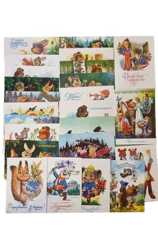 A set of 24 postcards. Favorite holidays.